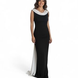 Cachet Black and White Prom Dress